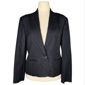 Vintage Pendleton Wool Blazer Black 100% Virgin Wool USA Made Size 12